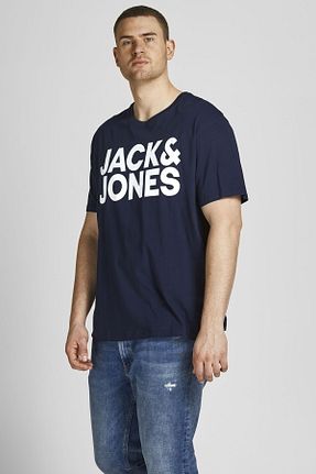 تیشرت سرمه ای مردانه سایز بزرگ Jack & Jones - کد 812139887