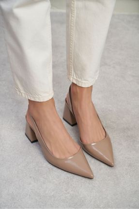 کفش پاشنه بلند کلاسیک قهوه ای زنانه پاشنه ضخیم پاشنه کوتاه ( 4 - 1 cm ) چرم لاکی کد 86128938