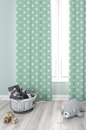 پرده زمینه سبز قابل شستشو Premier Home - کد 77776297
