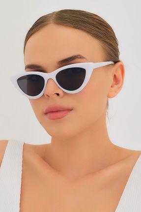 عینک آفتابی مشکی زنانه 46 UV400 استخوان مات مستطیل کد 785347693