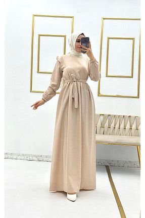لباس حجاب قهوه ای زنانه لانگ فیت Moda Krash - کد 812500237