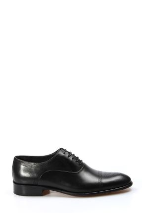 کفش کلاسیک مشکی مردانه چرم طبیعی پاشنه کوتاه ( 4 - 1 cm ) پاشنه ساده کد 812525160