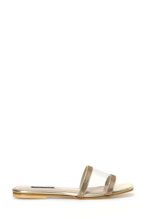 دمپائی طلائی زنانه پلی اورتان پاشنه ساده پاشنه کوتاه ( 4 - 1 cm ) کد 812562405
