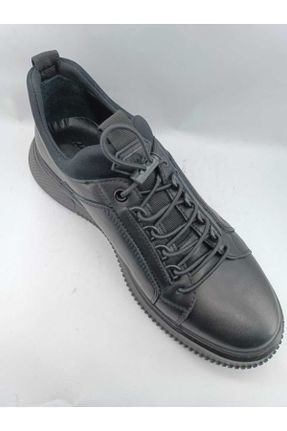 کفش کژوال مشکی مردانه چرم طبیعی پاشنه کوتاه ( 4 - 1 cm ) پاشنه ساده کد 812615727