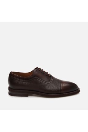 کفش کلاسیک قهوه ای مردانه چرم طبیعی پاشنه کوتاه ( 4 - 1 cm ) پاشنه ساده کد 812626569