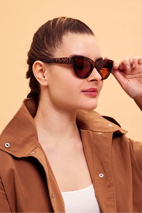 عینک آفتابی قهوه ای زنانه UV400 Nilu Moda - کد 812854251
