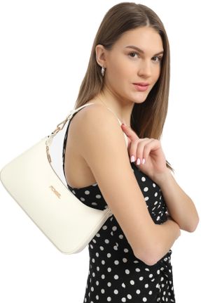 کیف دوشی سفید زنانه کد 805028539