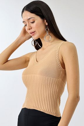 بلوز قهوه ای زنانه ساده Devinka - کد 812233532