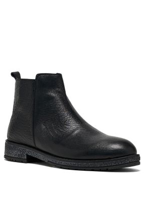 کفش لوفر مشکی مردانه چرم طبیعی پاشنه کوتاه ( 4 - 1 cm ) کد 812309072