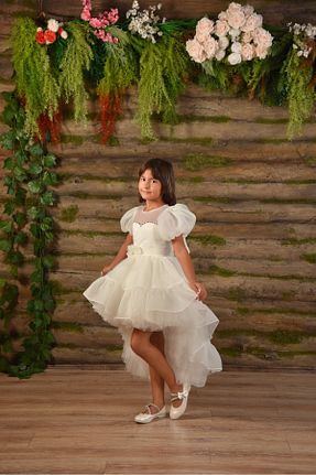 لباس مجلسی و فارغ التحصیلی سفید بچه گانه توری Sirius Kids - کد 812316499