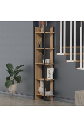 قفسه کتاب قهوه ای 160 سانتی متر lagomood - کد 812365723