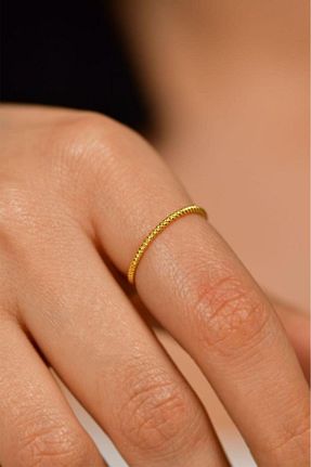 انگشتر نقره طلائی زنانه 925 عیار Roza Silver - کد 812462752