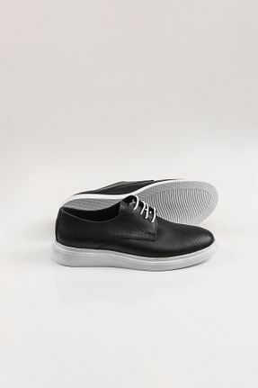 کفش کژوال مشکی مردانه چرم خالص SVMSHOES - کد 812134231