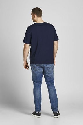 تیشرت سرمه ای مردانه سایز بزرگ Jack & Jones - کد 812139887