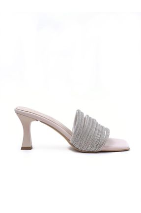 کفش مجلسی بژ زنانه پاشنه نازک پاشنه متوسط ( 5 - 9 cm ) چرم مصنوعی کد 732265581