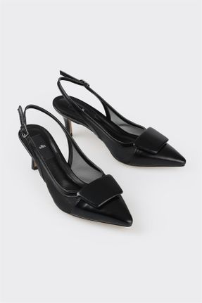 کفش پاشنه بلند کلاسیک مشکی زنانه پلی اورتان پاشنه نازک پاشنه متوسط ( 5 - 9 cm ) کد 812168066