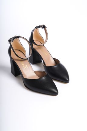 کفش پاشنه بلند کلاسیک مشکی زنانه پاشنه متوسط ( 5 - 9 cm ) پاشنه ضخیم کد 812181555