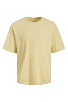 تی شرت زرد مردانه رگولار یقه گرد بیسیک کد 221945594
