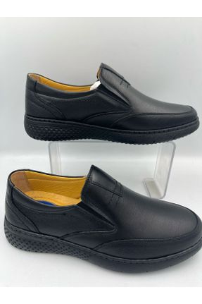 کفش کلاسیک مشکی مردانه چرم طبیعی پاشنه کوتاه ( 4 - 1 cm ) پاشنه ساده کد 812438494