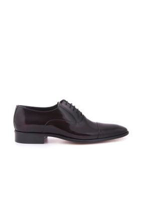 کفش کلاسیک زرشکی مردانه پاشنه کوتاه ( 4 - 1 cm ) پاشنه ساده کد 65008