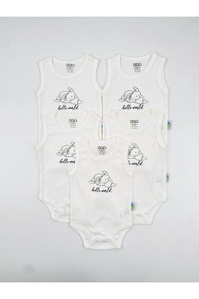 بادی و سرهمی نوزادی سفید بچه گانه پنبه ای EFU BABY - کد 812616984