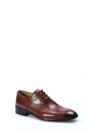 کفش کلاسیک قهوه ای مردانه چرم طبیعی پاشنه کوتاه ( 4 - 1 cm ) پاشنه ساده کد 812657069