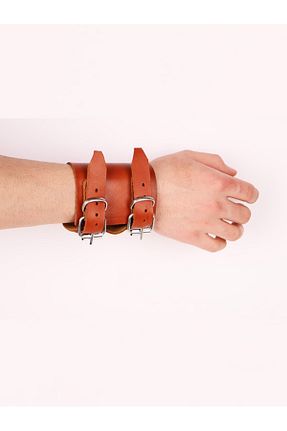 دستبند جواهر قهوه ای زنانه چرم خالص Ertay Deri - کد 812879312