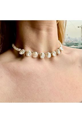 گردنبند جواهر سفید زنانه کد 812688492