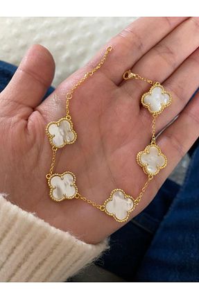 دستبند مروارید طلائی bestmysilver - کد 801728735