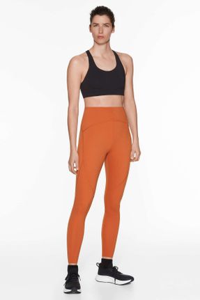 ساق شلواری نارنجی زنانه بافتنی پلی آمید سوپر فاق بلند کد 812676633