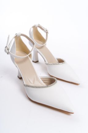 کفش پاشنه بلند کلاسیک سفید زنانه پاشنه نازک پاشنه متوسط ( 5 - 9 cm ) کد 798311269