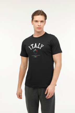 تی شرت مشکی مردانه رگولار کد 812167009