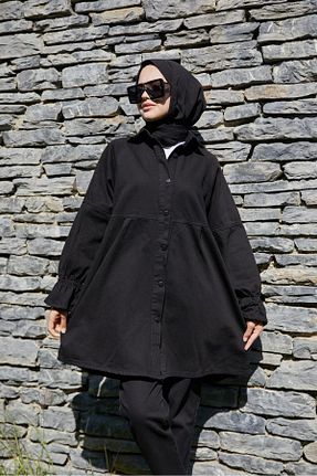 کت مشکی زنانه اورسایز ENZİM JEANS - کد 812252123