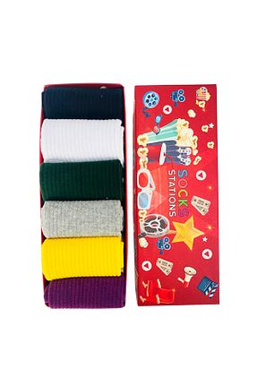 جوراب سفید زنانه پنبه - الاستین Socks Stations - کد 78514339