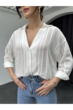 پیراهن سفید زنانه اورسایز Elif Özbey Butik - کد 812374452