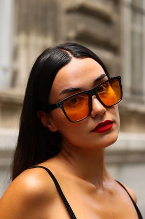 عینک آفتابی مشکی زنانه 51 UV400 استخوان سایه روشن هندسی کد 750509772