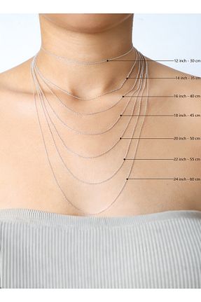 گردنبند نقره طلائی زنانه 925 عیار Dkmn Silver - کد 812866320