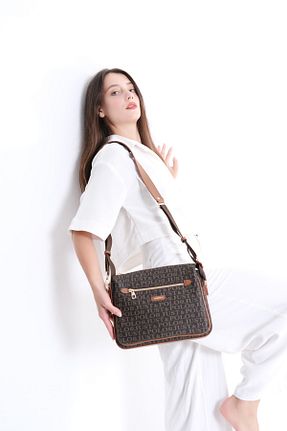 کیف پستچی قهوه ای زنانه چرم مصنوعی Just Polo - کد 47426832