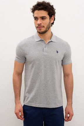 پولوشرت طوسی مردانه پنبه ای U.S. Polo Assn. - کد 44847774