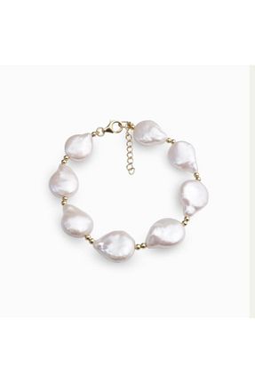 دستبند مروارید طلائی مروارید آب شیرین MLINI JEWELLERY - کد 49074989