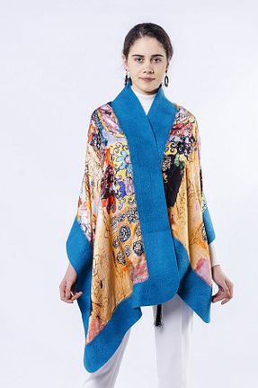 شال آبی زنانه ابریشم Nomads Felt - کد 49095456
