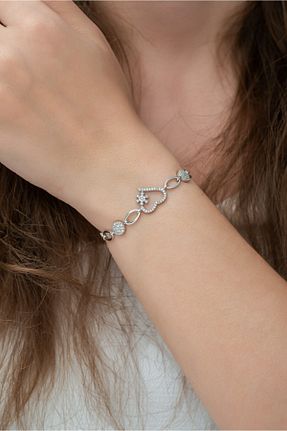 دستبند نقره سفید زنانه 925 عیار NEREZE - کد 49528558