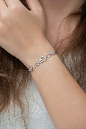 دستبند نقره سفید زنانه 925 عیار NEREZE - کد 49549512