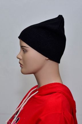 کلاه پشمی مشکی زنانه کد 53649562