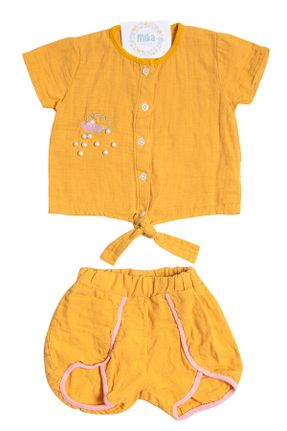 ست نوزادی زرد بچه گانه پنبه (نخی) کد 110155911