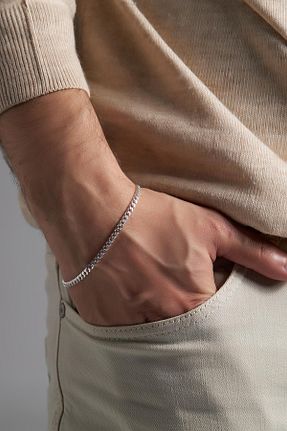 دستبند نقره زنانه 925 عیار ALPHA SİLVER - کد 102340568