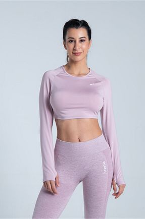 تیشرت اسپرت بنفش زنانه کروپ فیت Vienfit - کد 109638061