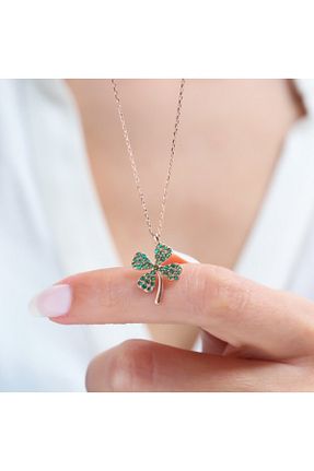 گردنبند نقره سبز زنانه 925 عیار Mia Vento - کد 110688210