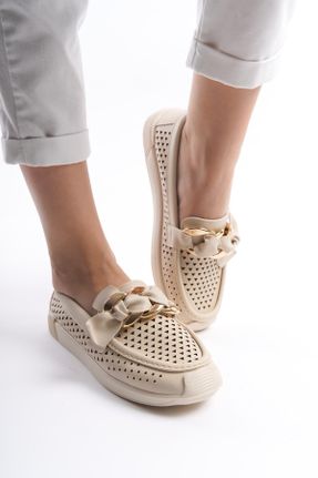 کفش کلاسیک بژ زنانه پاشنه کوتاه ( 4 - 1 cm ) کد 812919099