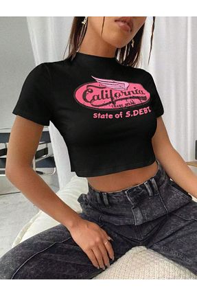 بلوز مشکی زنانه چاپی Jose Clothing - کد 812965620